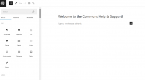 Options when you select browse all in content block