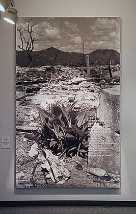 Canna Blooming in the Scorched Earth by Eiichi Matsumoto, c. 1945 Courtesy of the Hiroshima Peace Memorial Museum