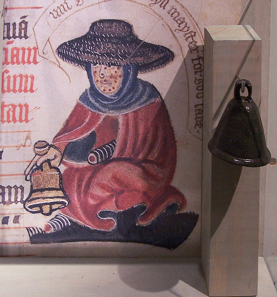 Gianreali. "Medieval leper bell at the museum Ribes Vikinger, Ribe, Denmark." Wikipedia, 23 Jan. 2009, https://en.m.wikipedia.org/wiki/File:Leprosy_bell.a.JPG