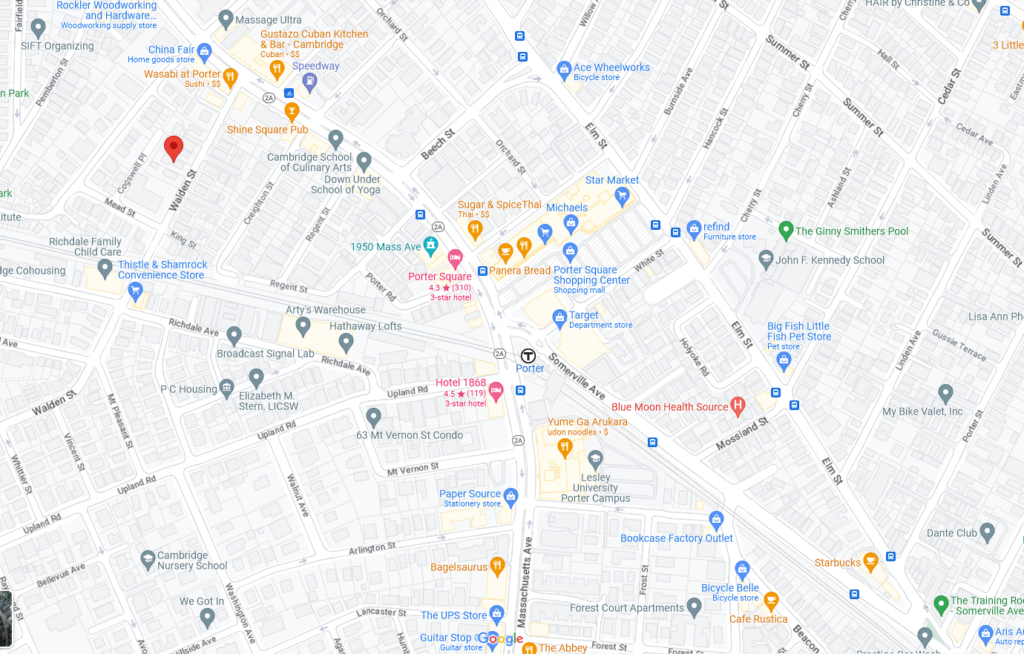 Porter Square via Google Maps