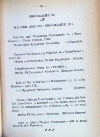 Programme 22
Wagner (1813-1883) Programme (II). Playlist consisting of excerpts from Tannhäuser, Die Walküre, and Tristan und Isolde. 