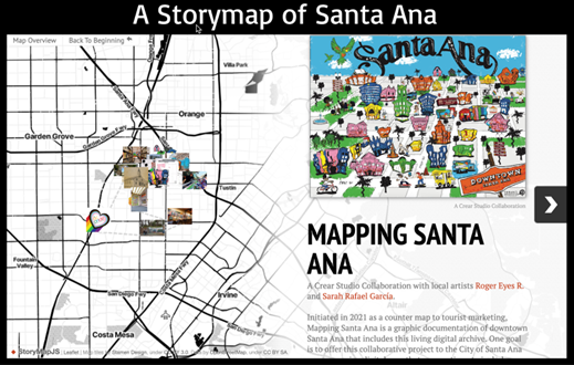 Storymap of Santa Ana, CA