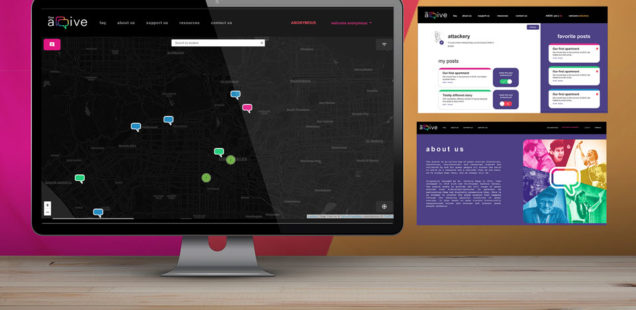 Graphic rendering of The arqive user interface.